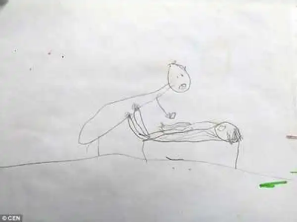 Heart-breaking sketches drawn by 5-year-old girl shows how 